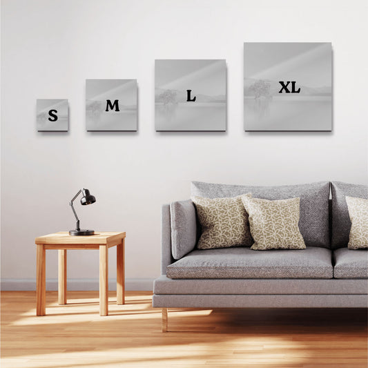 Acrylic Float Frame Printing and Framing Clear Above Sofa Size Comparison
