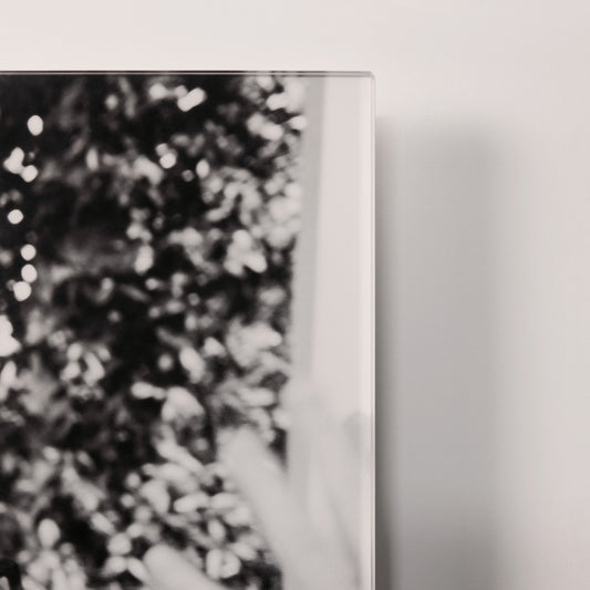 Acrylic Float Frame Printing and Framing Clear Black and White Print Detail