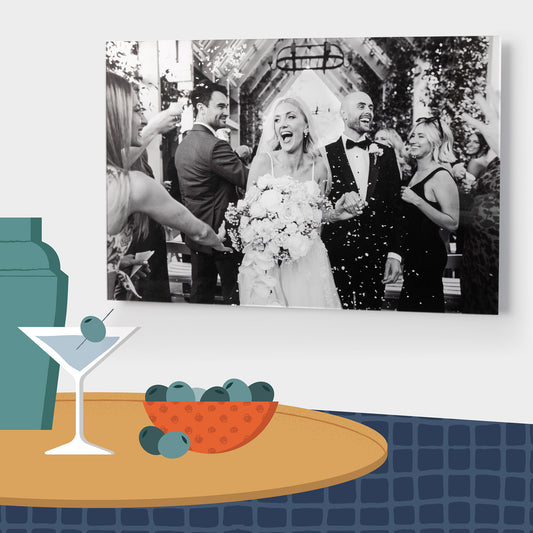 Acrylic Float Frame Printing and Framing Clear in Lounge Room