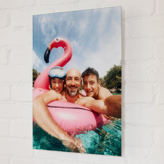 Acrylic Float Frame Printing and Framing Clear on Brick Wall